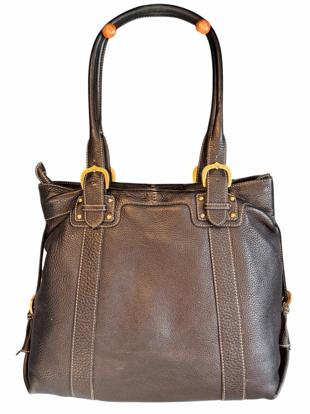 Dooney & Bourke Pebble Grain Leather Black Shoulder Bag Purse Bucket Tote